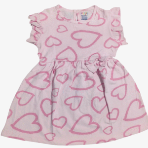 pink colour Big Heart Frock with trending Design