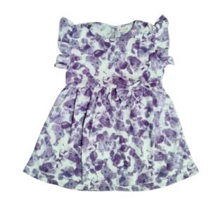Trendy cotton Purple colour Printed Girls Frock