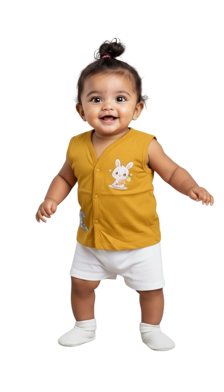 Verysmart NewBorn Baby Top Sleeveless , Pack of 2,Age-0/3, 3/6, 6/9, 9/12 - Image 4