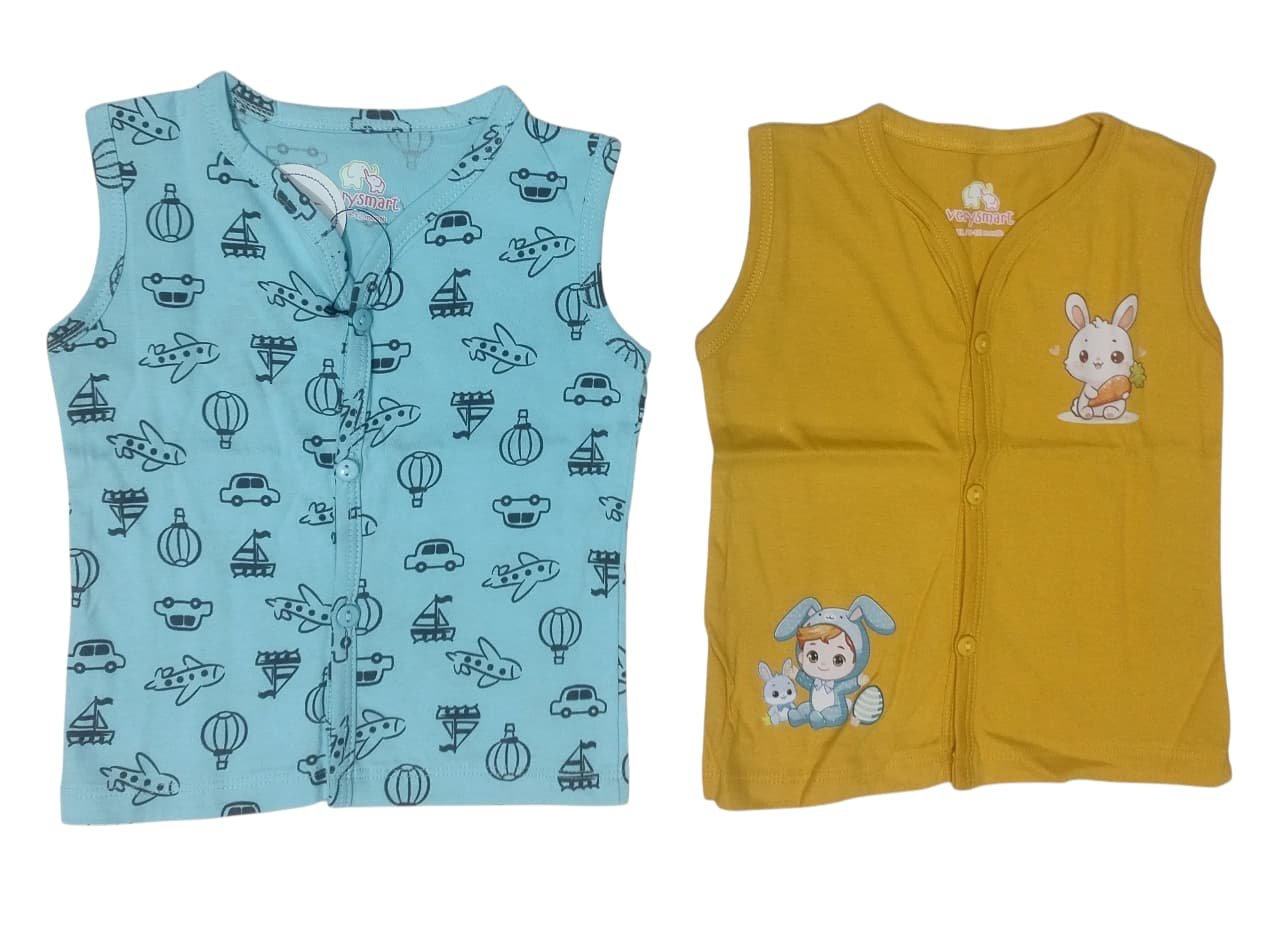 Verysmart NewBorn Baby Top Sleeveless , Pack of 2,Age-0/3, 3/6, 6/9, 9/12 - Image 5