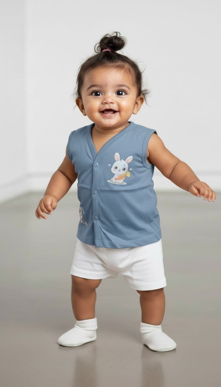 Verysmart NewBorn Baby Top Sleeveless , Pack of 2,Age-0/3, 3/6, 6/9, 9/12 - Image 12