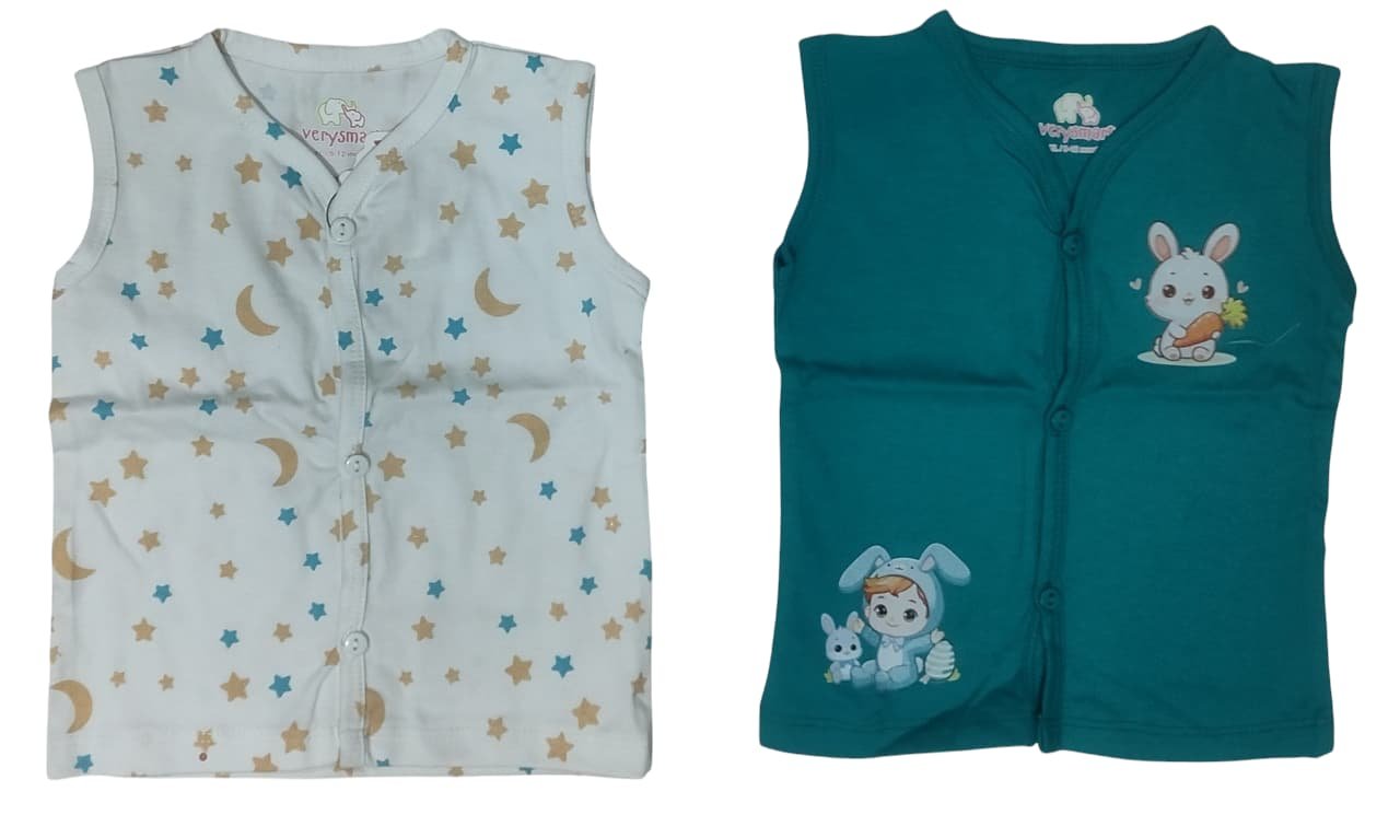 Verysmart NewBorn Baby Top Sleeveless , Pack of 2,Age-0/3, 3/6, 6/9, 9/12 - Image 7