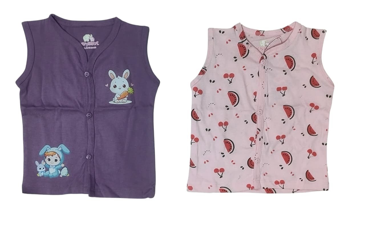 Verysmart NewBorn Baby Top Sleeveless , Pack of 2,Age-0/3, 3/6, 6/9, 9/12 - Image 13