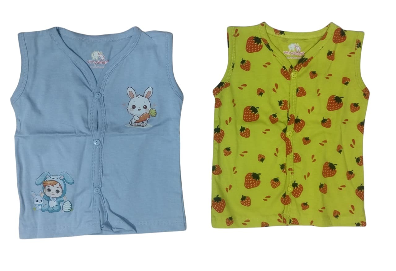 Verysmart NewBorn Baby Top Sleeveless , Pack of 2,Age-0/3, 3/6, 6/9, 9/12 - Image 10