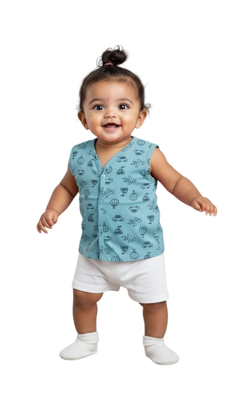 Verysmart NewBorn Baby Top Sleeveless , Pack of 2,Age-0/3, 3/6, 6/9, 9/12 - Image 6