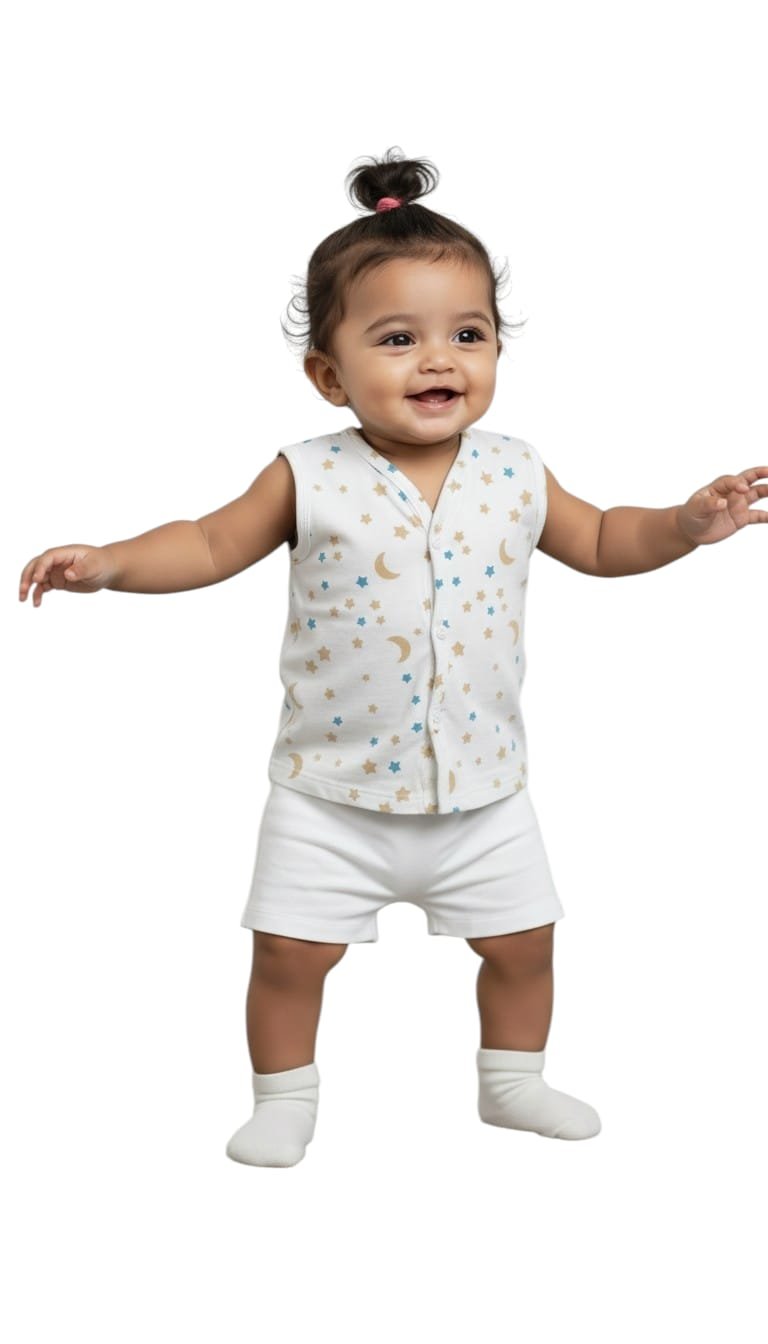 Verysmart NewBorn Baby Top Sleeveless , Pack of 2,Age-0/3, 3/6, 6/9, 9/12 - Image 9