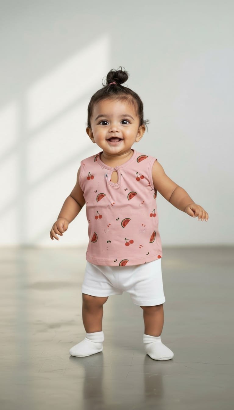 Infant Button Cotton T-Shirt (pack of 2) assorted - Image 6