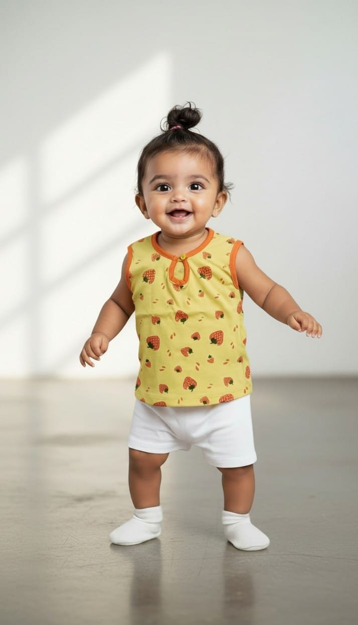 Infant Button Cotton T-Shirt (pack of 2) assorted - Image 7
