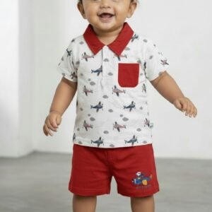 Verysmart Boy Babys cotton Polo T-Shirt with shorts set,Age 6 Month to 3 Years,